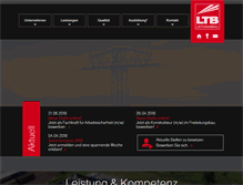 Tablet Screenshot of ltb-leitungsbau.de